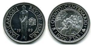 1000 Peseta Regno di Spagna (1976 - ) Argento 