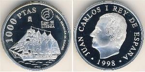 1000 Peseta Regno di Spagna (1976 - ) Argento Juan Carlos I (1938 - )