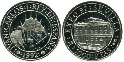 1000 Peseta Regno di Spagna (1976 - ) Argento 
