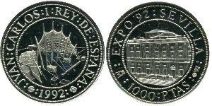 1000 Peseta Kingdom of Spain (1976 - ) Silver 