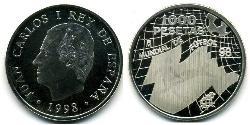 1000 Peseta 西班牙 銀 