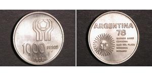1000 Peso Argentine Argent 