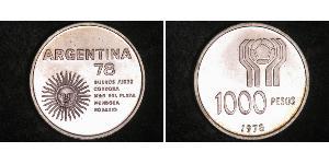 1000 Peso Argentine Argent 