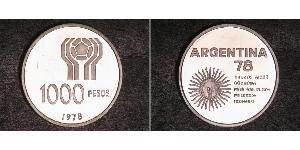 1000 Peso Argentine Argent 