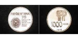 1000 Peso Argentine Argent 