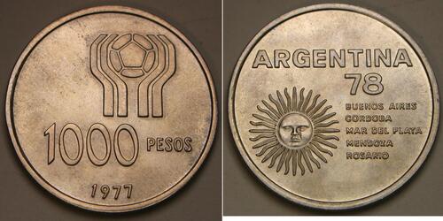 1000 Peso Argentine Argent 