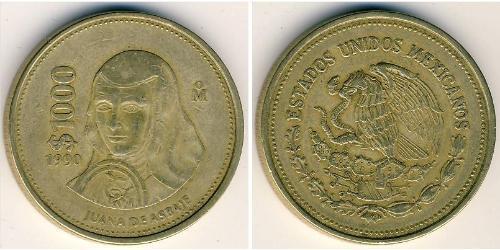 1000 Peso Messico (1867 - ) Ottone 