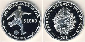 1000 Peso 乌拉圭 銀 