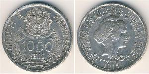 1000 Reis Brésil Argent 