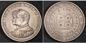 1000 Reis Royaume de Portugal (1139-1910) Argent Charles I de Portugal (1863-1908)