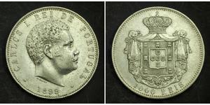 1000 Reis Regno del Portogallo (1139-1910) Argento Carlo I del Portogallo (1863-1908)