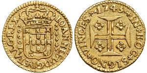 1000 Reis Kingdom of Portugal (1139-1910) Gold Johann V. von Portugal (1689-1750)