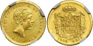 1000 Reis Portugal / Royaume de Portugal (1139-1910) Or Peter V of Portugal (1837-1861)