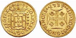 1000 Reis Royaume de Portugal (1139-1910) Or Jean V de Portugal (1689-1750)