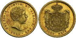 1000 Reis Portogallo / Regno del Portogallo (1139-1910) Oro Peter V of Portugal (1837-1861)