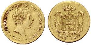 1000 Reis Portogallo / Regno del Portogallo (1139-1910) Oro Peter V of Portugal (1837-1861)
