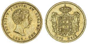 1000 Reis Portugal / Reino de Portugal (1139-1910) Oro Peter V of Portugal (1837-1861)