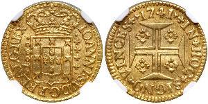 1000 Reis Regno del Portogallo (1139-1910) Oro Giovanni V del Portogallo (1689-1750)