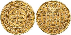 1000 Reis Reino de Portugal (1139-1910) Oro Joseph I of Portugal (1714-1777)