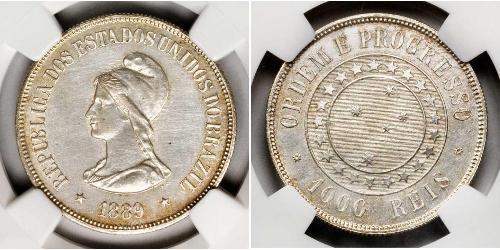 1000 Reis Brasil Plata 