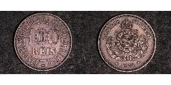 1000 Reis Brasil / Imperio del Brasil (1822-1889) Plata 
