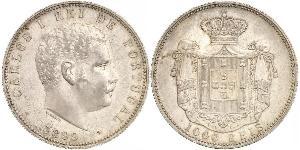 1000 Reis Reino de Portugal (1139-1910) Plata Carlos I de Portugal (1863-1908)