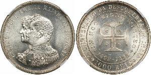 1000 Reis Kingdom of Portugal (1139-1910) Silber  Karl I. von Portugal (1863-1908)