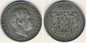 1000 Reis Kingdom of Portugal (1139-1910) Silber  Karl I. von Portugal (1863-1908)