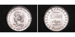 1000 Reis Brazil Silver 