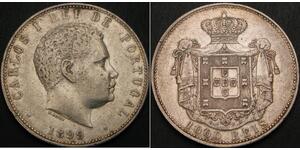 1000 Reis Kingdom of Portugal (1139-1910) Silver Carlos I of Portugal (1863-1908)