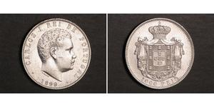 1000 Reis Kingdom of Portugal (1139-1910) Silver Carlos I of Portugal (1863-1908)