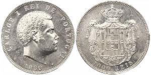 1000 Reis Kingdom of Portugal (1139-1910) Silver Carlos I of Portugal (1863-1908)