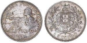 1000 Reis / 1 Escudo First Portuguese Republic (1910 - 1926) Silver 
