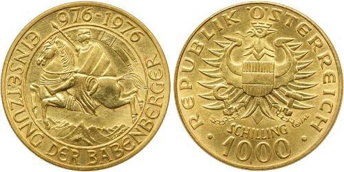 1000 Shilling Republik Österreich (1955 - ) Gold 
