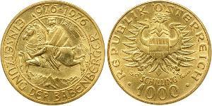 1000 Shilling Republic of Austria (1955 - ) Or 