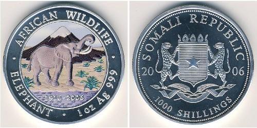 1000 Shilling Somalia (1960 - ) Silver 