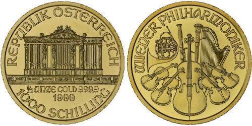 1000 Shilling 奥地利 金 