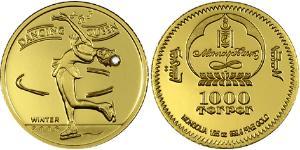 1000 Tugrik Mongolei (1921 - ) Gold 