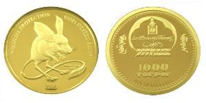 1000 Tugrik Mongolia (1921 - ) Gold 