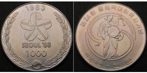 1000 Won Südkorea Kupfer/Nickel 