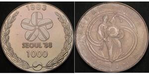 1000 Won Südkorea Kupfer/Nickel 