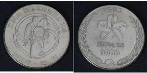 1000 Won Südkorea Kupfer/Nickel 