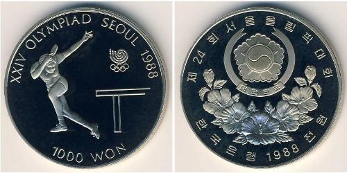 1000 Won Corea del Sud Rame/Nichel 
