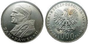 1000 Zloty République populaire de Pologne (1952-1990)  John Paul II (1920 - 2005)