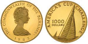 1000 Долар Bahamas (1973 - ) Золото Єлизавета II (1926-2022)