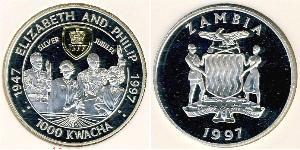 1000 Квача Замбія (1964 - ) Срібло 