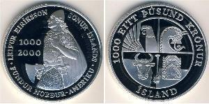1000 Крона Ісландія (1944 - ) Срібло 