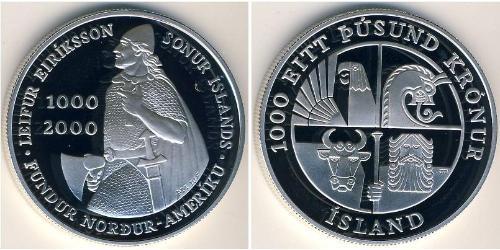 1000 Крона Ісландія (1944 - ) Срібло 