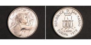 1000 Ліра Сан-Марино (301 - ) Срібло 