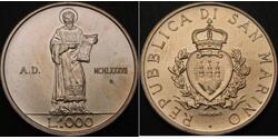 1000 Ліра Сан-Маріно Срібло 